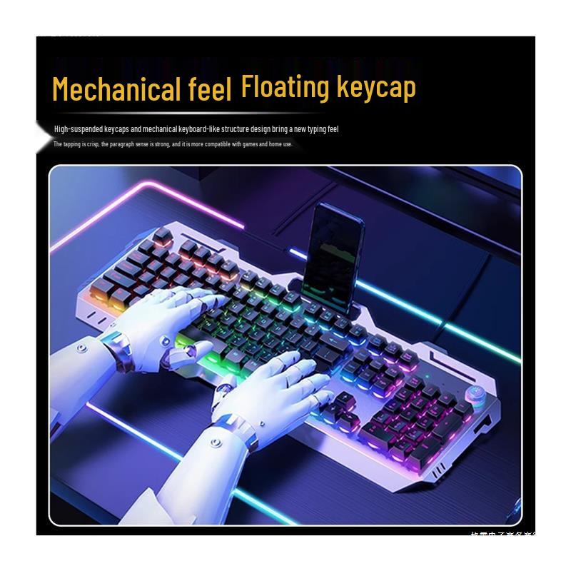Mechanical Feel K2 Wired Keyboard and Mouse Set for Esports, Office, and Gaming.