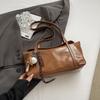 Glossy Soft Leather Niche Single Shoulder Underarm Bag Women's 2026 New Korean Fashion Handbag Casual Commuter Bag