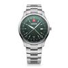 CITY GMT Men's Watch Stainless Steel Case Green Dial Stainless Steel Bracelet Quartz 50m Water Resistant 01.1442.107