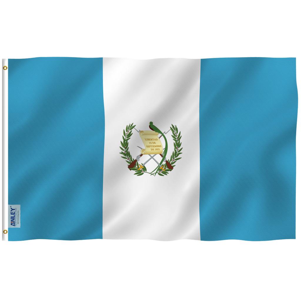 Anley Fly Breeze 3x5 stopová vlajka Guatemaly - Domácí prapor s vlajkou guatemalské země