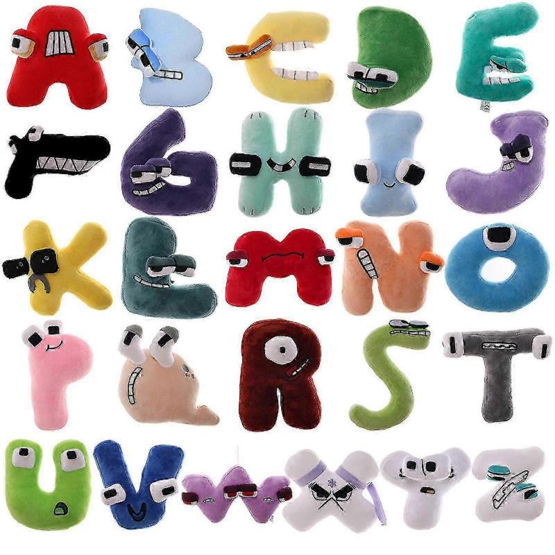 25-26 Alphabet Letter Lore Plush Toys , 26 Letter Series Plushies, Soft Pillow Decoration of Stuffed Animal Plush Toys, Funny Plush Toy Gift