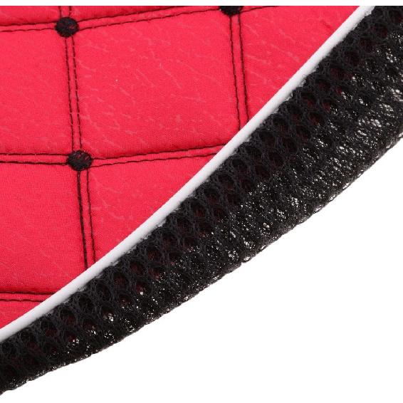 Red Motorcycle Scooter Moped Seat Cover Anti-Slip Cushion Pad PU Leather Waterproof, M/L/XL, M