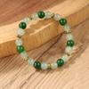 Two Tone Green Jade Beaded Bracelet With Gold Spacers Serene Fashion Jewelry For Men And Women Daily Wear Simple Versatile Accessory