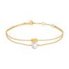 Logo Design Brass Resin Pearl Bracelet Women Bracelet Gold 461HA6PRB-01GI