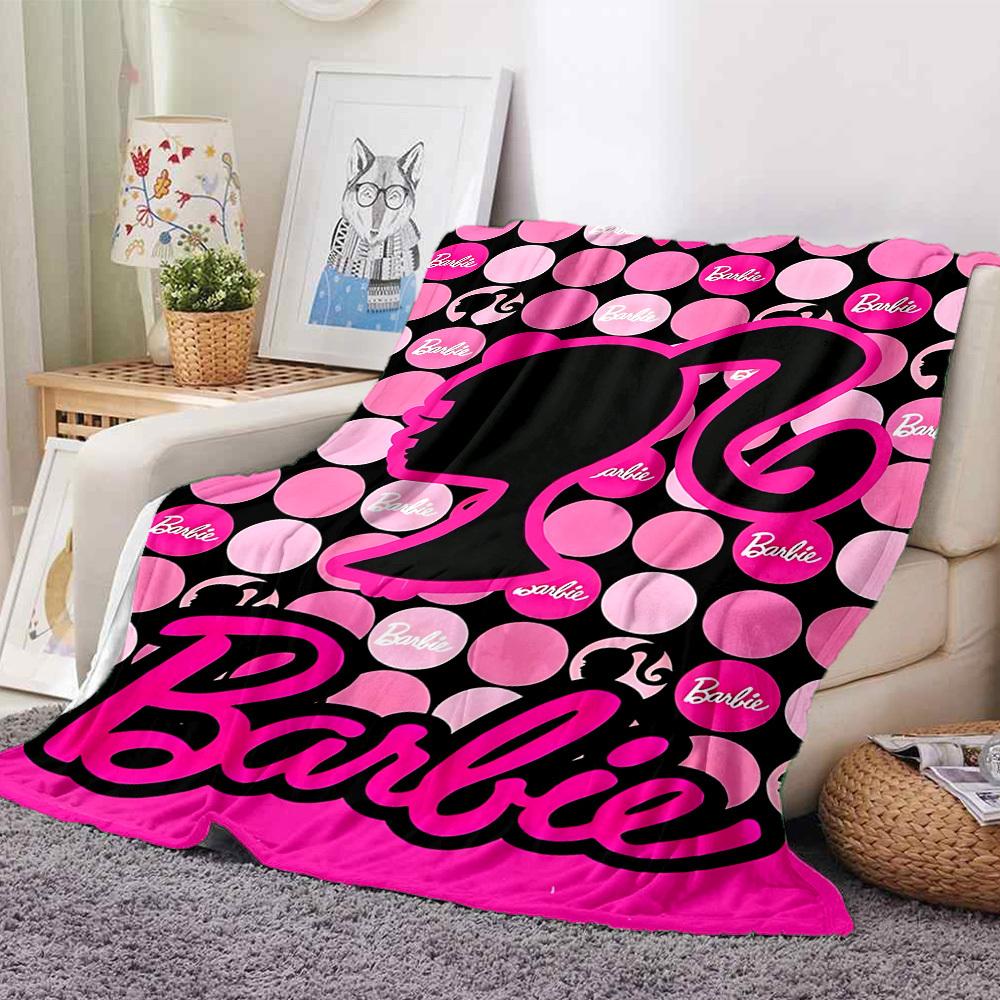 1pc Barbie, Doll Flannel Throw Blanket Soft, Warm & Cozy for Couch, Bed, Office, and Travel Versatile All Season Gift, Christmas present