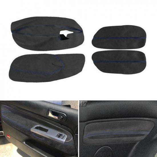 Interior Door Armrest Suede Leather +Blue Cover Trim For VW Golf 4 MK4 1998-2005