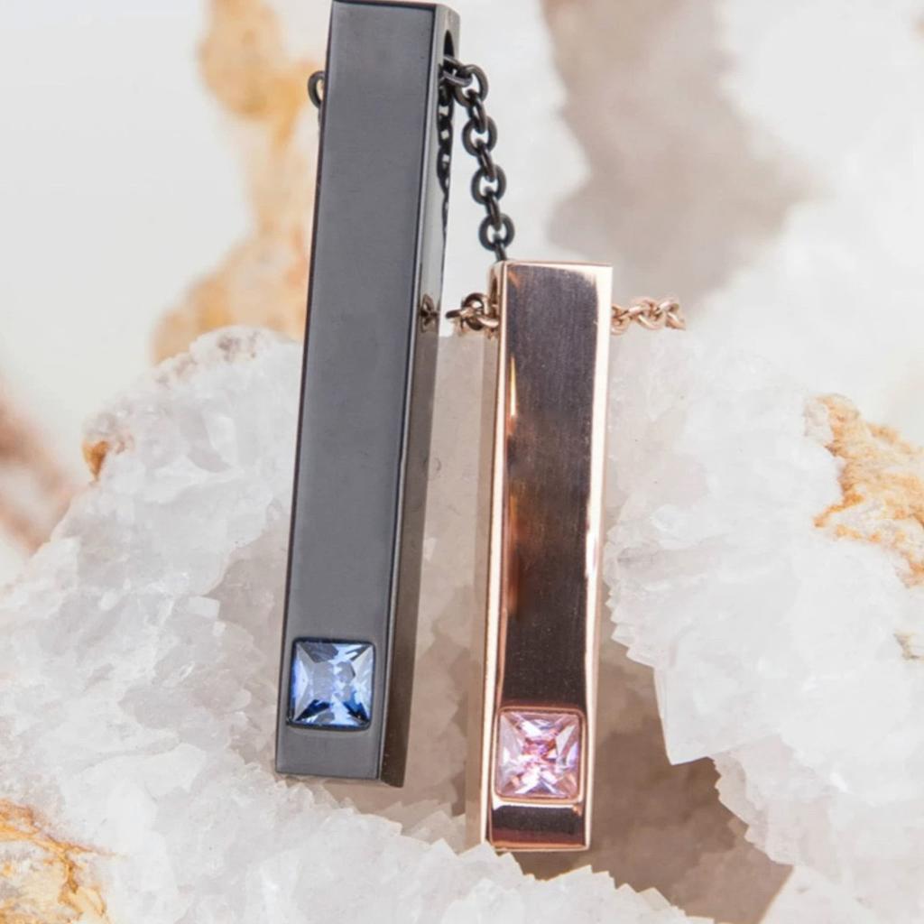 Raravis Pair Necklace Couple Necklace Pendant Pairing Couple Matching Birthday Gift Wedding Anniversary Surgical Stainless Steel Necklace [Sfé] (Style