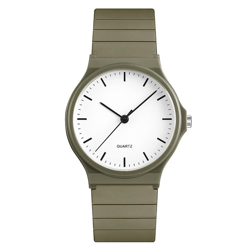 Watch Silicone Analog Display Cute Waterproof Simple Stylish Rubber Watch Quartz Clock Commute School Girls Boys Men Women Fashion Accessory -