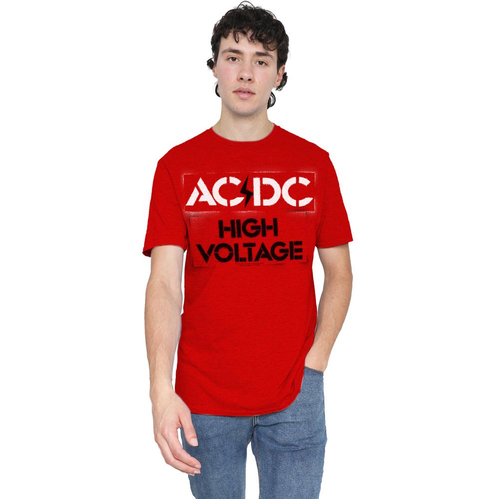 AC/DC Unisex Adult High Voltage Stencil T-Shirt