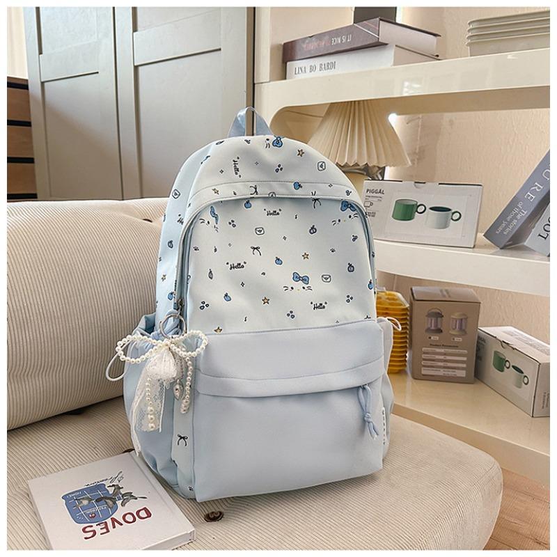 New Highvalue Japanese Fresh and Sweet Literary and Cute Cartoon Backpack Junior High School Students Lightweight Travel Backpack