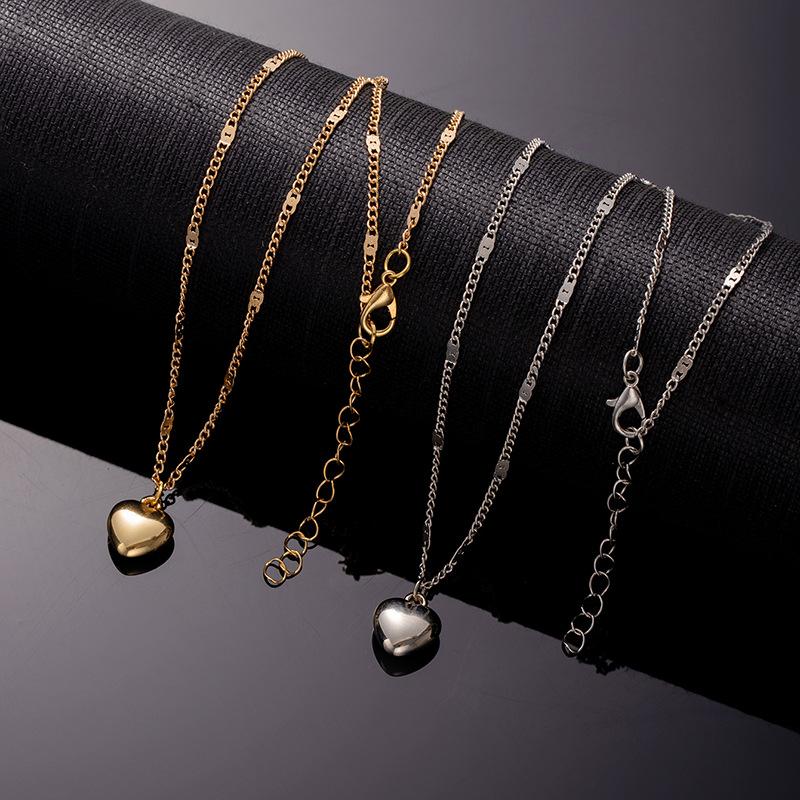 Versatile Simple Love Pendant Necklace Niche Design Temperament Fashion Versatile Clavicle Chain Light Luxury Premium Sense Necklace