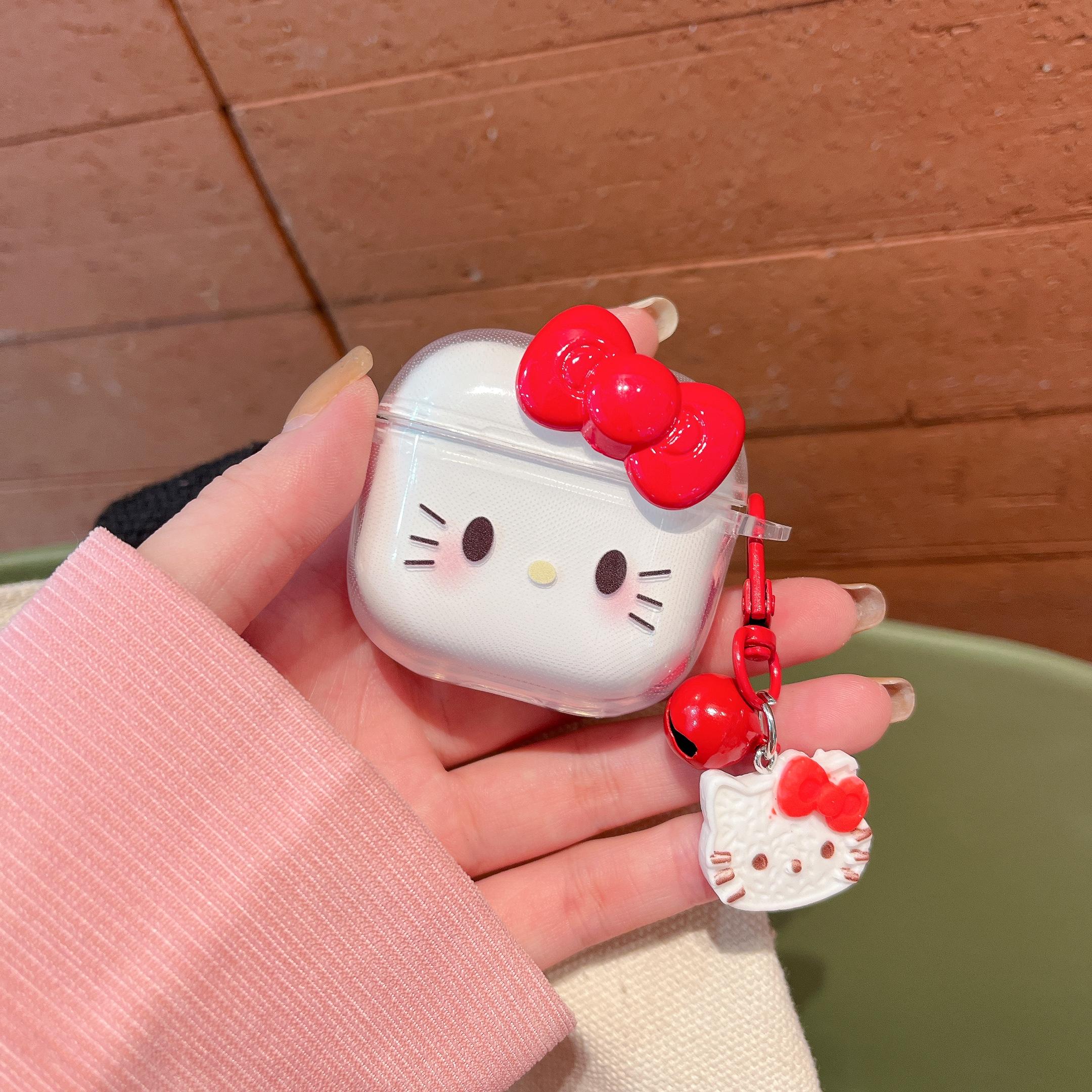 For Airpods 1 2 3 4 Pro Pro 2 Pro 3 Case Kitty Dog 3D Dolls TPU Earphone Case Accessories Cover For Airpods 1 or 2