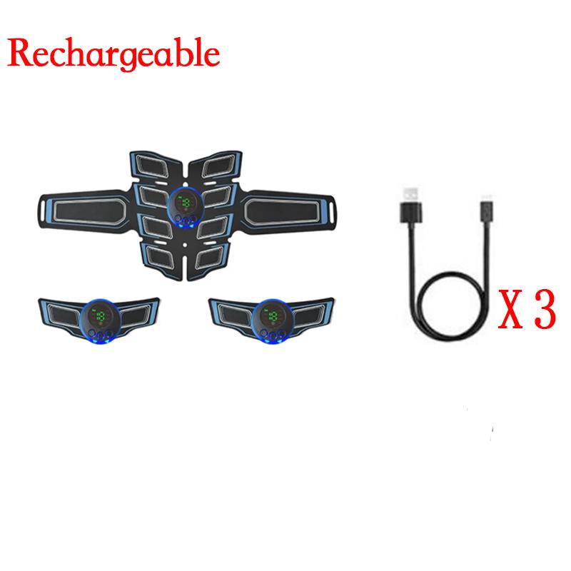 Smart EMS Muscle Stimulator with Remote Controller Electric Abdominal Trainer for Body Slimming and Relax