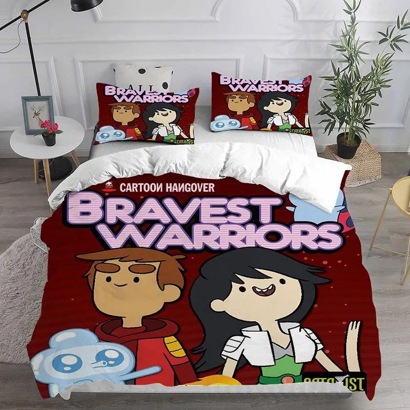 New Bravest Warriors Game Duvet Cover Pillowcase Bedding Set Adult Boy Girl Bedroom Decoration Children Gift Single Double Large