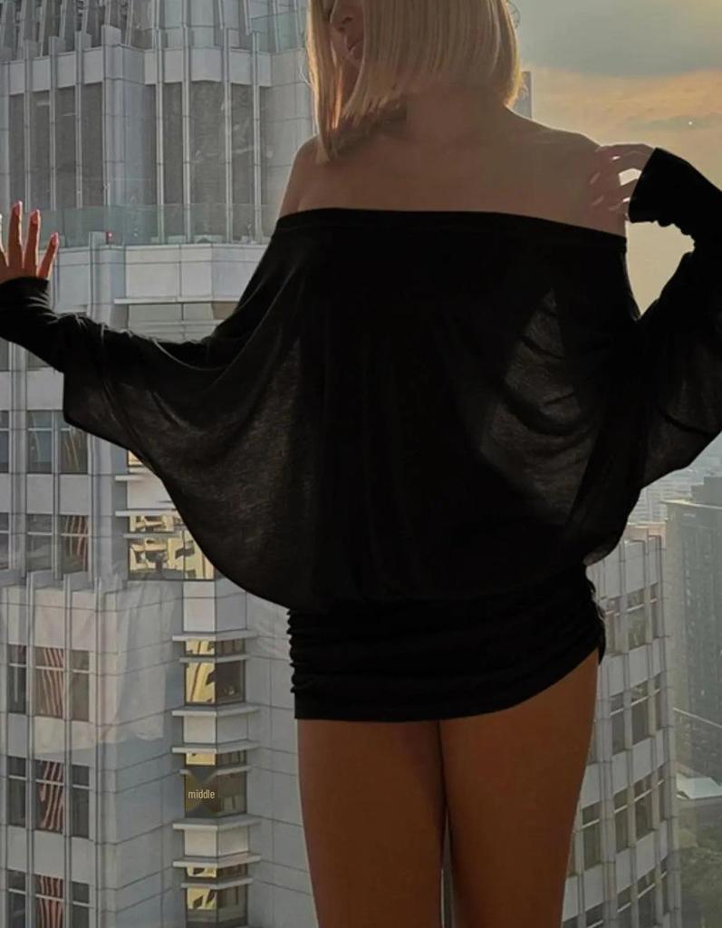 2026 Spring European-Style Sexy One-Shoulder Strapless Bodycon Dress