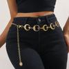 Women's Adjustable Sunflower Waist Chain - Metal Body Belt for Dresses