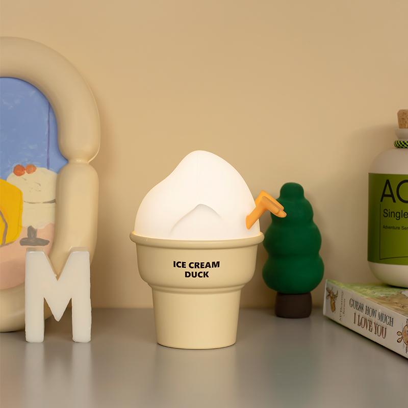 Icecream Night Light, for Kids Bedroom , Rechargeable, As Decoration, Food Shaped , Creative Gift