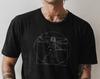Da Vinci Guitar Vitruvian Man T-shirt - Leonardo Style Rocker Tee