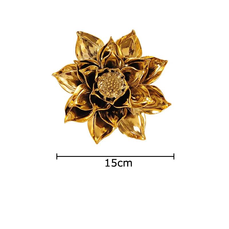 Blooming Flowers Porcelain Wall Hanging Ornaments Living Room Background Display Ceramic Peony Flower Wall-mounted Decorations