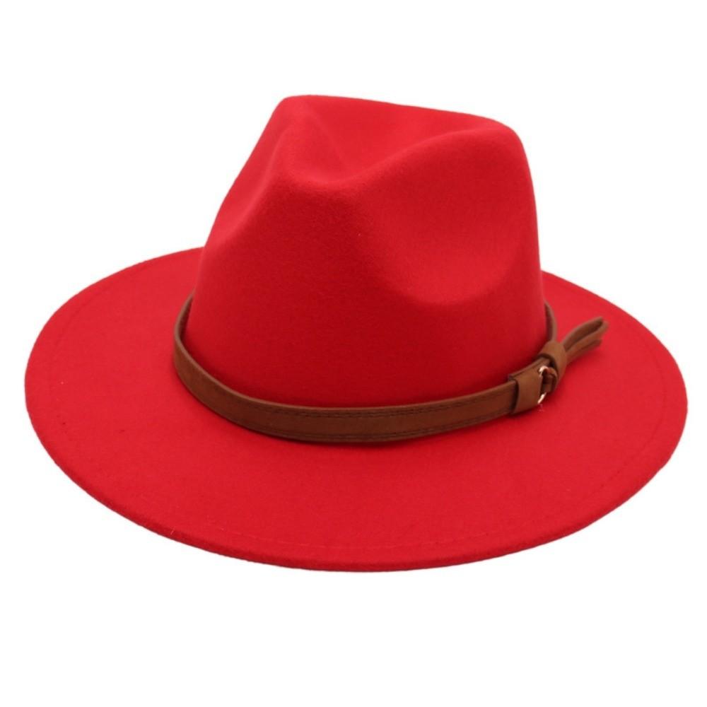 

Artificial Suede Western Cowboy Hat Felt Curved Brim Roll Brim Cowgirl Cap Ethnic Tibetan Style Jazz Fedora Hats Outdoor Riding красный