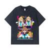 275 GSM Washed T-shirts 100% Cotton Shikanoko V1 Koshi Print Unisex Heavy Cotton T Shirt