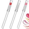 Portable Silicone Lip Brush Makeup Brushes for Lip Eye Lip and Easy To and Includes Lids Each In and 3-Piece Set, Soft, Multi-Functional Balm, Shadow,