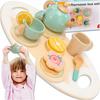 Wooden Coffee Tea Set For Children Play Coffee Service Gift