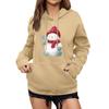 Women's Winter Christmas Printed Pullover Hooded Sweatshirt Fleece Long Sleeve Sweatshirt