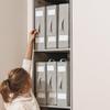 Bed Sheets Set Organizers Storage Linen Fabric Closet Organizers with Window Folding Bedding Storage Box for Pillow Organizer