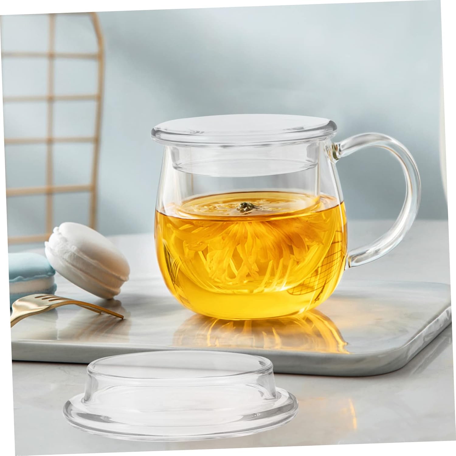 

Крышка стеклянная Alipis для чайника Боросиликатная крышка для чайника Легко чистить для домашнего использования, вечеринок на открытом воздухе и кемпинга