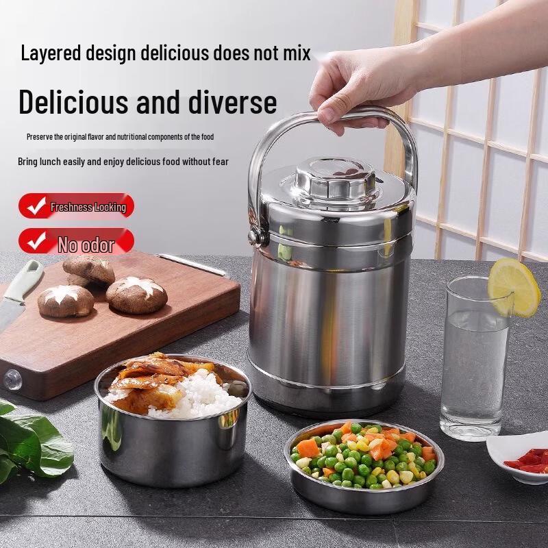 Mehrschichtige isolierte Lunchbox aus Edelstahl