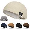 Brimless Skullies Cap Vintage Cotton Men Adjustable Landlord Docker Cap Multipurpos Beanie Hats Streetwear Dome Hat Hip Hop Hats