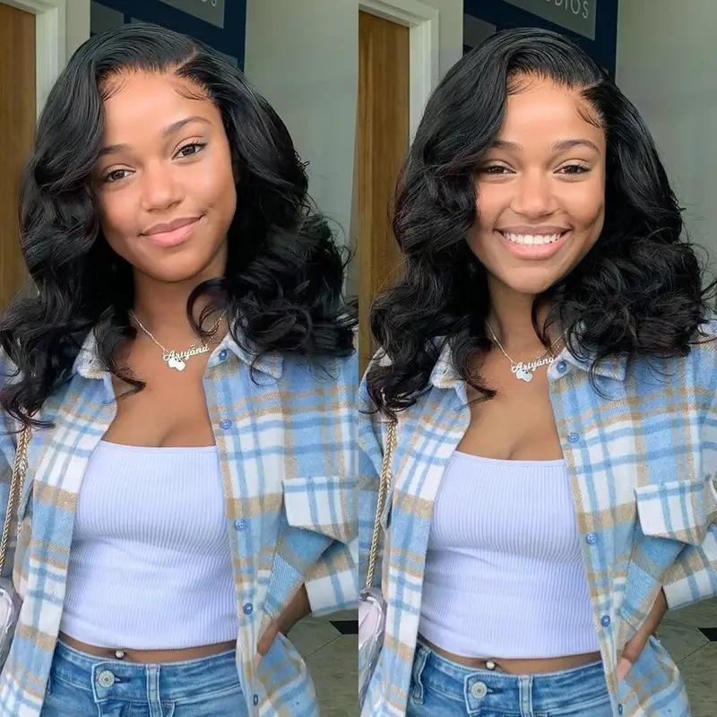 Wholesale 2026 Women's Black Side-parted Short Wavy Curly Hair, Fluffy and Natural, Selling Well in Europe, America and Africa