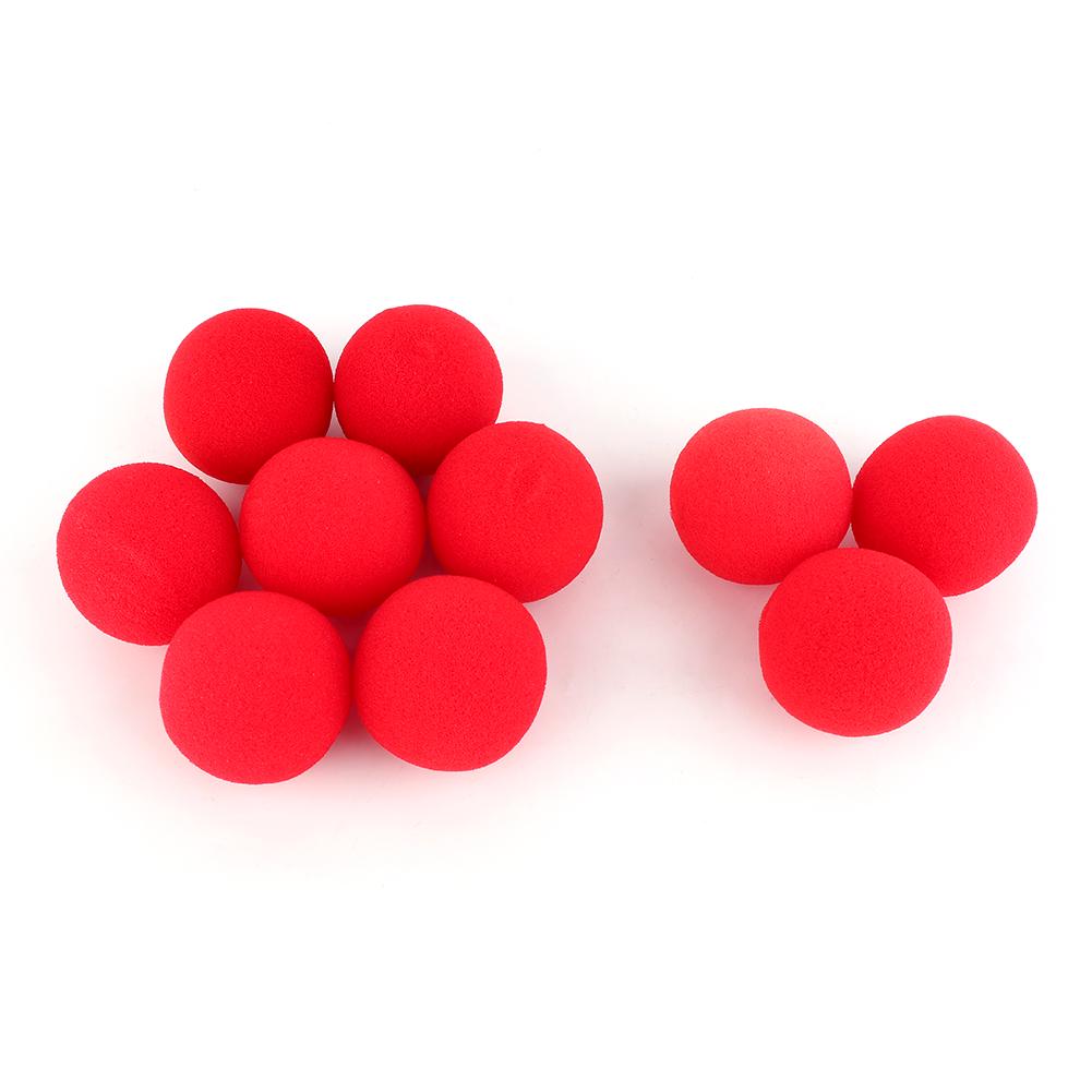 10Pcs Red Sponge Softball CloseUp Street Classic Comedy Trick Props Toys