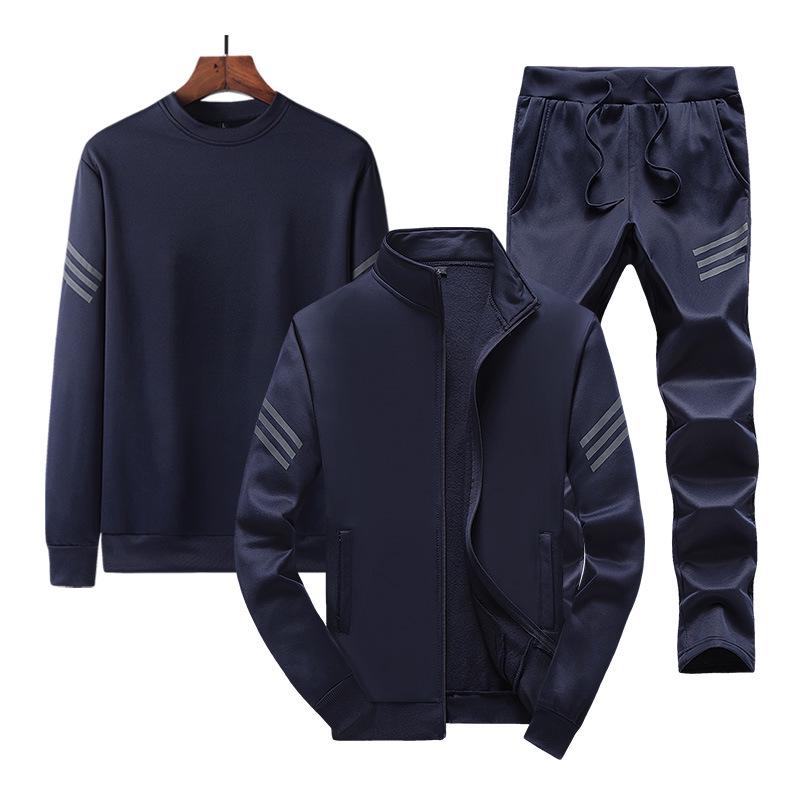 Men's Trendy Spring & Autumn Sportswear Set: Casual Jacket & Two or Three-Piece Option