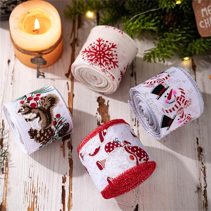 Cloth Decorative Ribbon Christmas Tree OrnamentFestival Party Decoration Gift Packaging Supplies Sustainable Materials