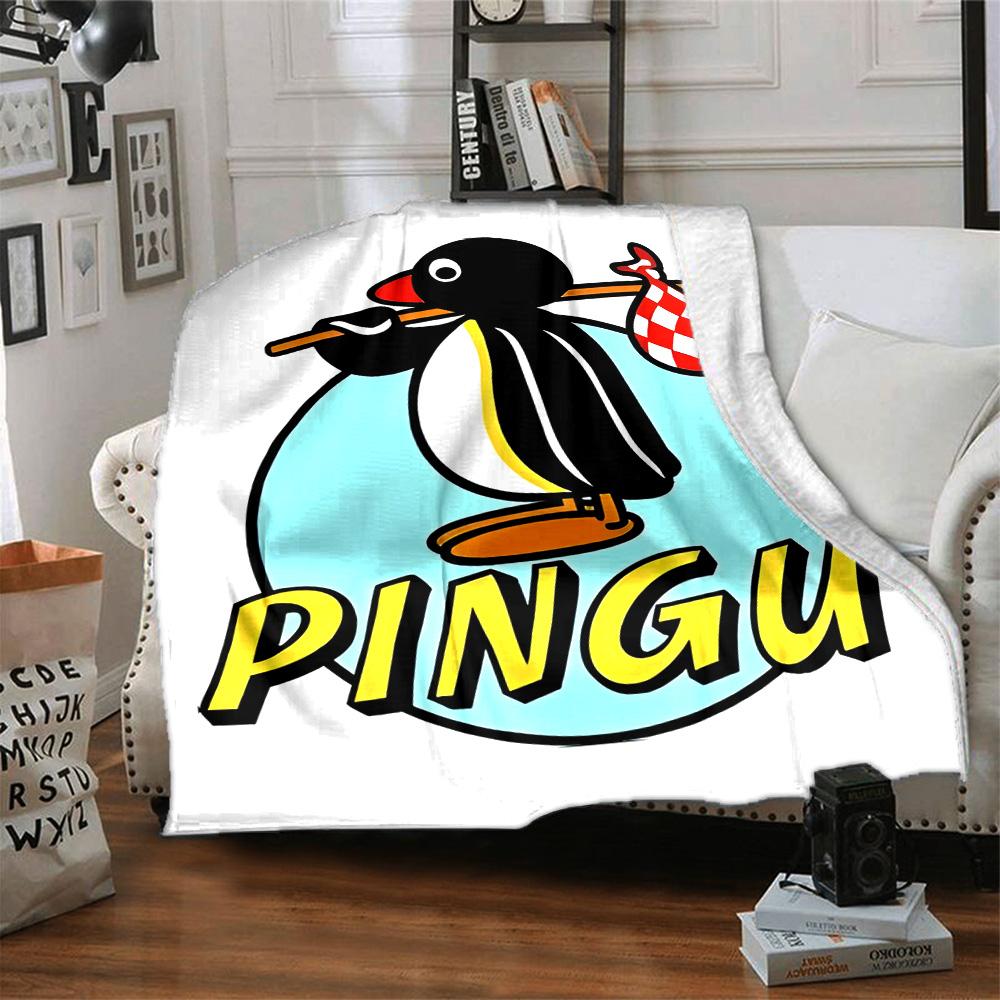 1pc Pingu3 Blanket, Gift, for Men and Women, Soft Blanket, Good for Sofa Bed Couch Travel, Lightweight Flannel Blanket