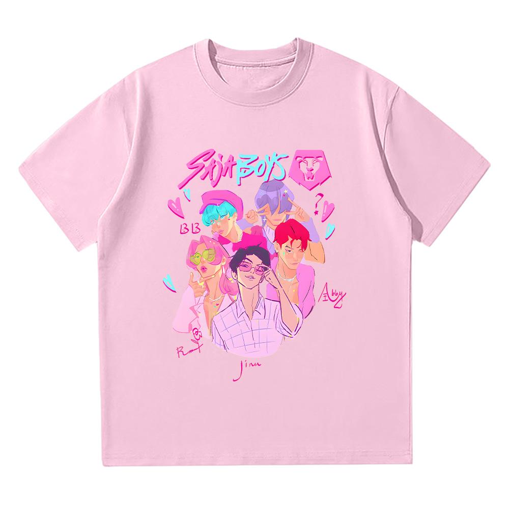 Saja Boys Boy Band T Shirt Kpop Demonkpop Demon Hunters Inspired Movie Tees Unisex High Quality T-shirts Fashion Clothing