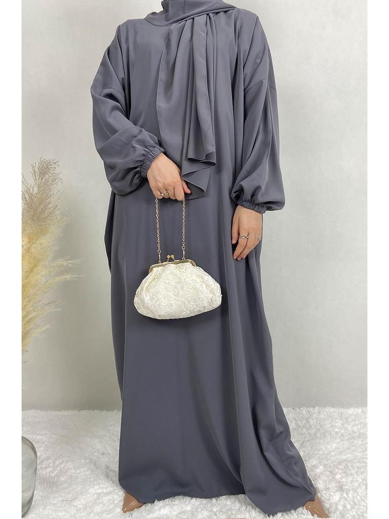 XG2057 Women's Hooded Hijab Long Kaftan Dress - Malaysia, Middle East, Dubai, Turkey