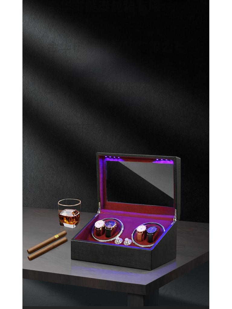 Întinzător electric pentru ceasuri cu lumină LED - Cutie de depozitare 4+6