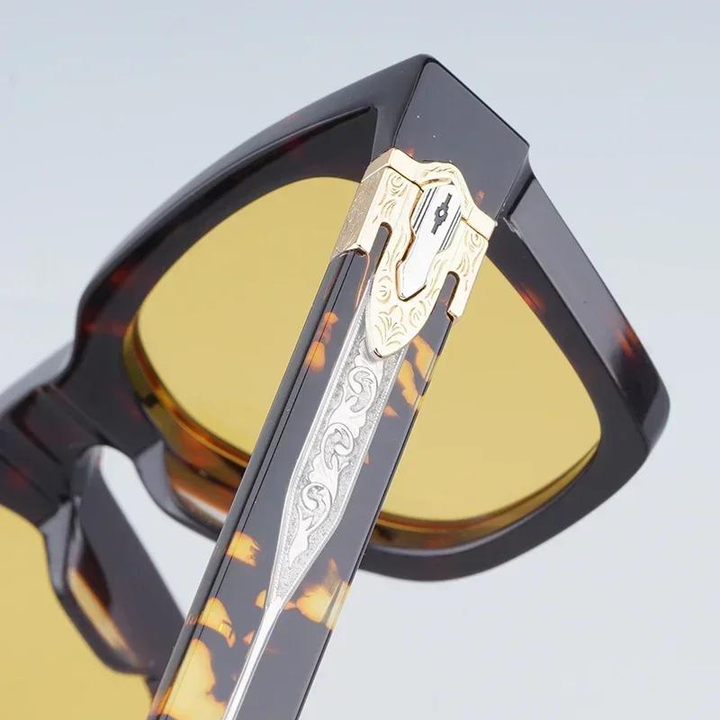 Big Square High Street Fashion Sunglasses Uv400 Designer Brand Men Classical Vintage Eyeglasses with Case