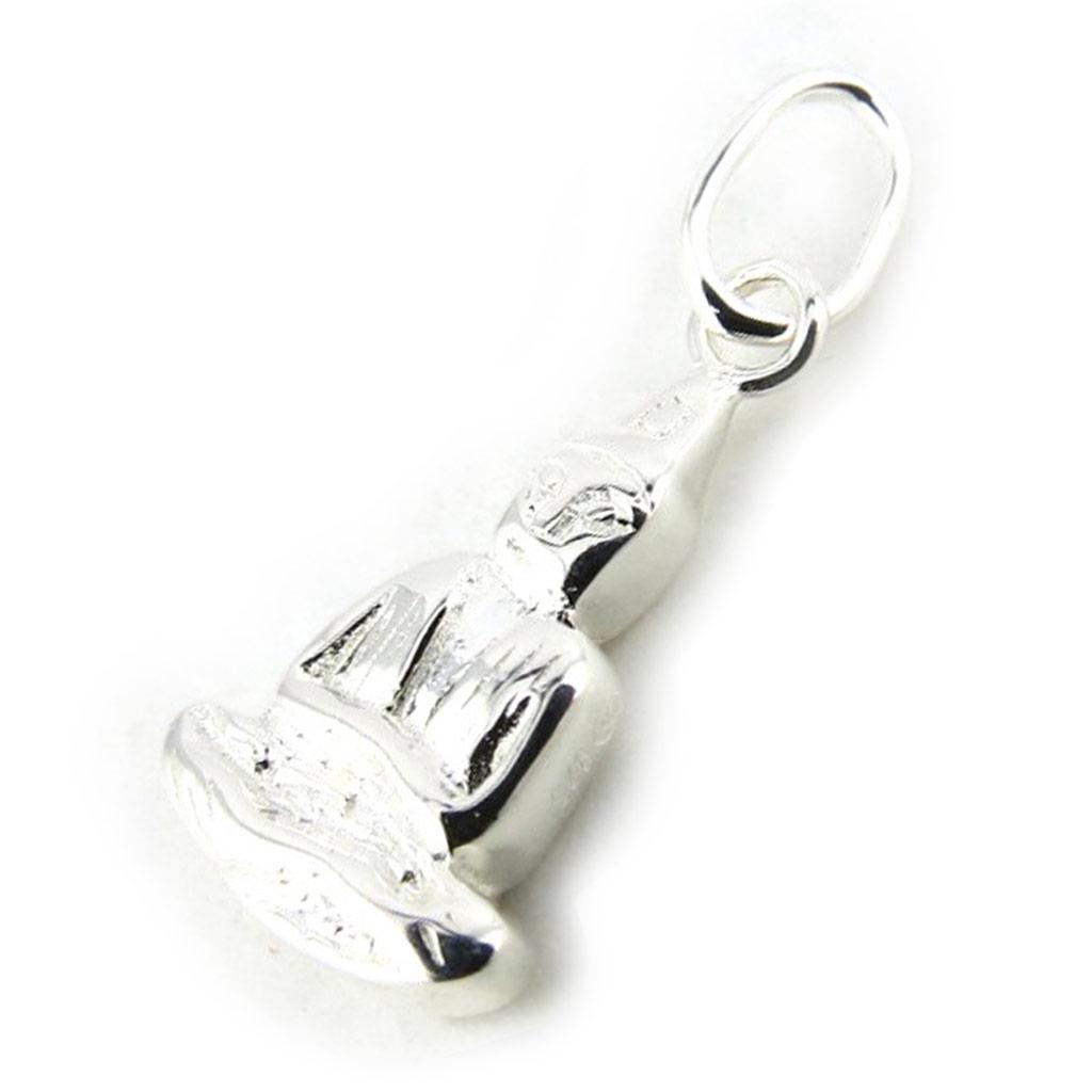 Les Trésors De Lily [N1232] - Pendentif Argent 'Bouddha' argenté (rhodié) - 16x11 mm