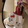 Cute  Kitty Canvas Bag Red Tote Bag Large Capacity Portable Tote Bag Shoulder Handbag Commuting Travel Bag For Daily Use