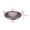 Padella wok in acciaio inossidabile resistente con doppia maniglia, utensili da cucina per friggere tutti i giorni