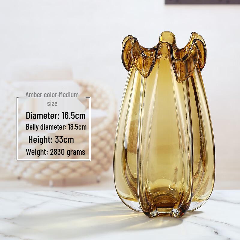 Modern Light Luxury Flower Glass Hydroponic Vase Ornament