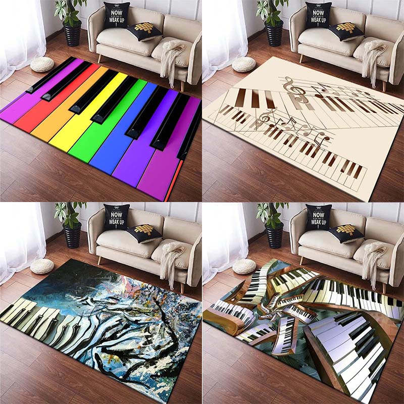 Creative Piano Key Printed Floor Mats Door Front Decoration Home Living Room Floor Mats