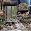 Outdoor Folding Wood Stove Mini Stainless Steel Oven BBQ Camping Picnic Folding Charcoal Stove Outdoor Heating Barbecue Grill