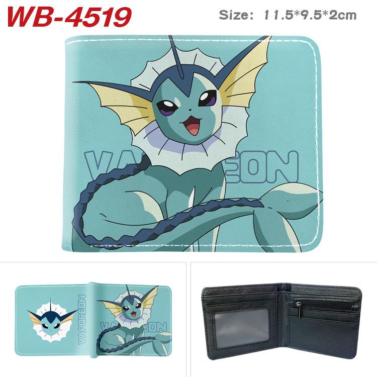 Pokemon Full Color Short Card Holder Coin Purse Bifold Wallet Cute Anime Peripheral Change Pouch