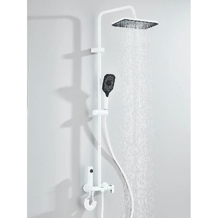 4-way Piano Shower System With Rain Shower Bidet Faucet Hot Cold Water Mixer For Bathroom Shower Kit