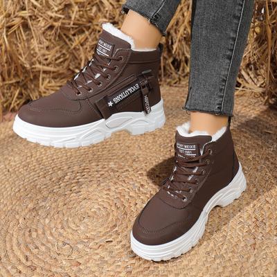 Retro Winter Snow Boots for Women Casual High-top Shoes Warm Women Sneakers Platform Ankle Boots  Boots